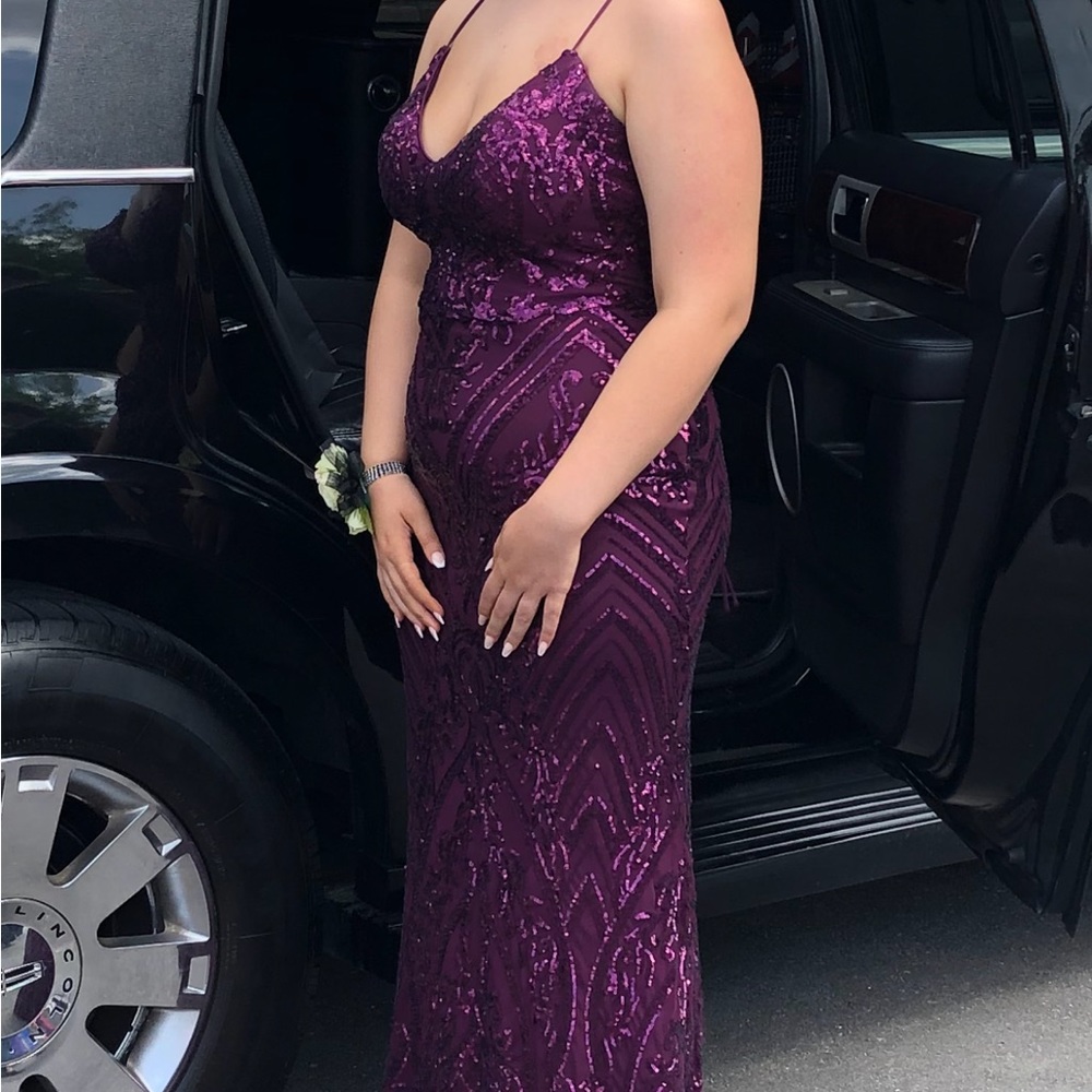 Prom dress, La Femme, size 10, purple only worn once.